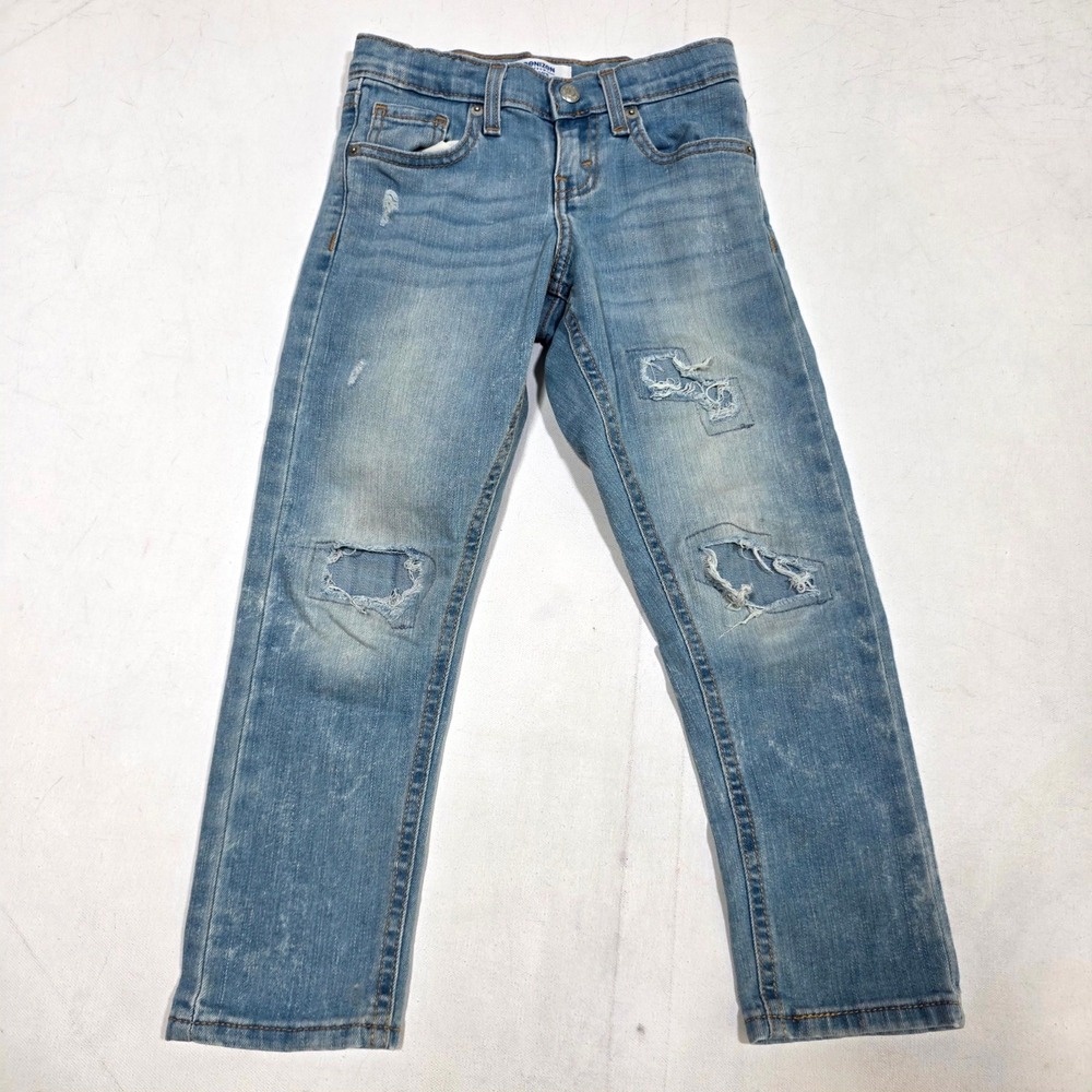 Denizen from Levi's Taper Jeans Boys 6 Light Wash Distressed Ripped Denim Pants